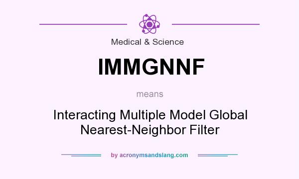 What does IMMGNNF mean? It stands for Interacting Multiple Model Global Nearest-Neighbor Filter