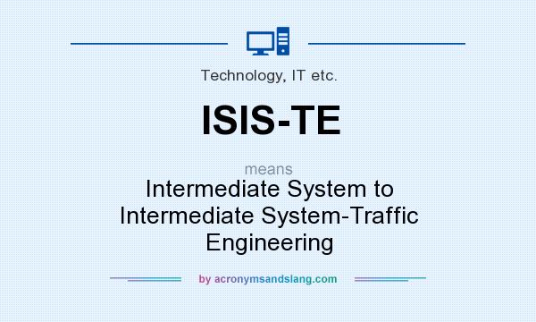 What does ISIS-TE mean? It stands for Intermediate System to Intermediate System-Traffic Engineering