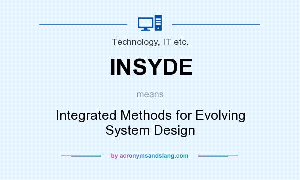 What does INSYDE mean? It stands for Integrated Methods for Evolving System Design