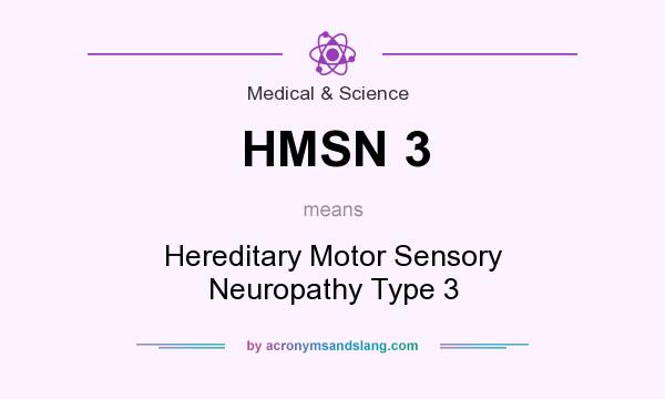 What does HMSN 3 mean? It stands for Hereditary Motor Sensory Neuropathy Type 3
