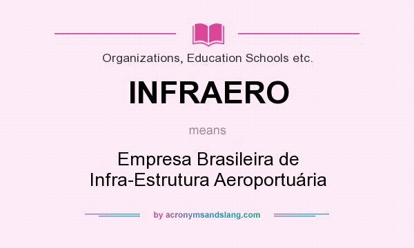 What does INFRAERO mean? It stands for Empresa Brasileira de Infra-Estrutura Aeroportuária