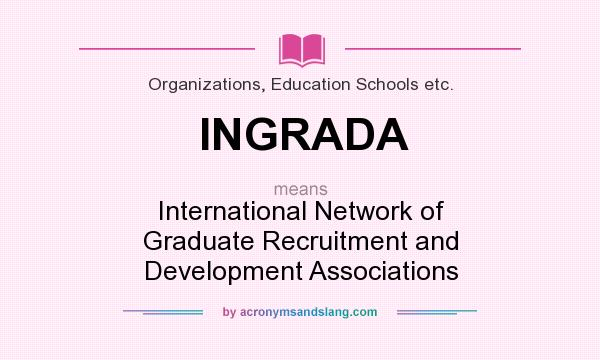 What does INGRADA mean? It stands for International Network of Graduate Recruitment and Development Associations