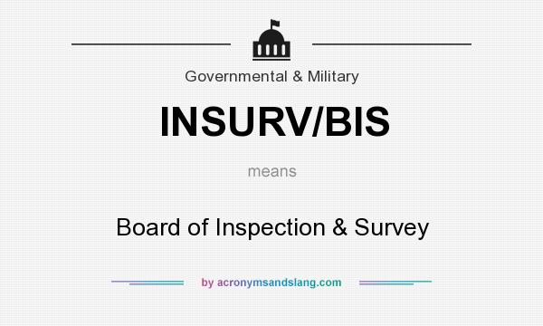 What does INSURV/BIS mean? It stands for Board of Inspection & Survey