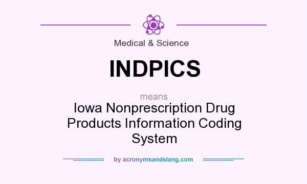 What does INDPICS mean? It stands for Iowa Nonprescription Drug Products Information Coding System