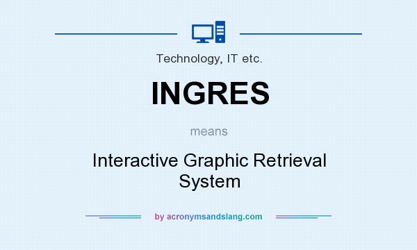 What does INGRES mean? It stands for Interactive Graphic Retrieval System