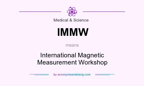 What does IMMW mean? It stands for International Magnetic Measurement Workshop