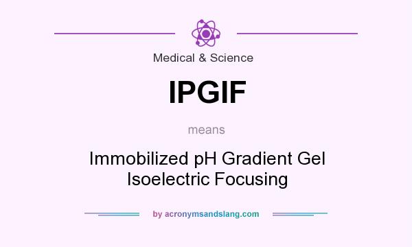 What does IPGIF mean? It stands for Immobilized pH Gradient Gel Isoelectric Focusing