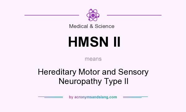What does HMSN II mean? It stands for Hereditary Motor and Sensory Neuropathy Type II
