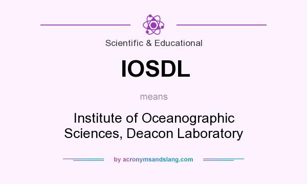 What does IOSDL mean? It stands for Institute of Oceanographic Sciences, Deacon Laboratory