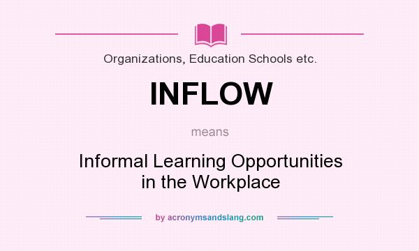 What does INFLOW mean? It stands for Informal Learning Opportunities in the Workplace