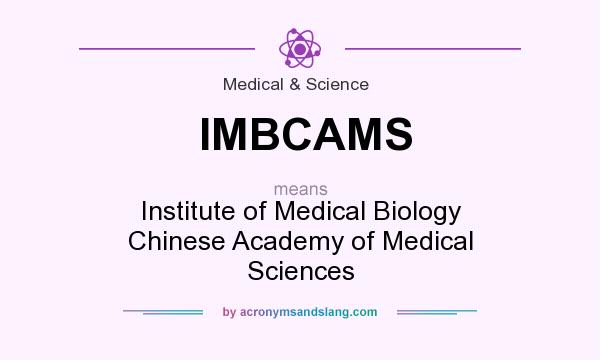 What does IMBCAMS mean? It stands for Institute of Medical Biology Chinese Academy of Medical Sciences