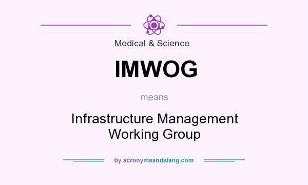 What does IMWOG mean? It stands for Infrastructure Management Working Group