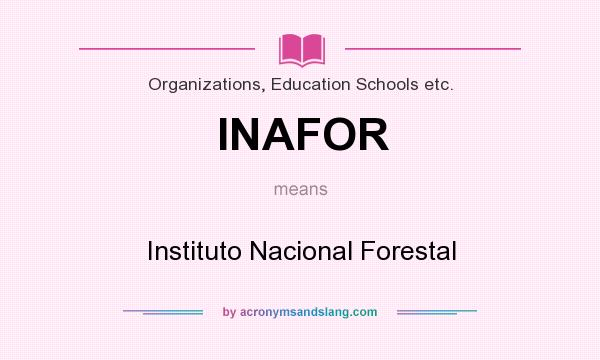 What does INAFOR mean? It stands for Instituto Nacional Forestal