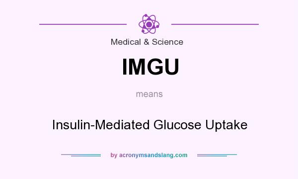 What does IMGU mean? It stands for Insulin-Mediated Glucose Uptake