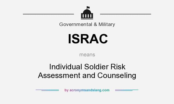 What does ISRAC mean? It stands for Individual Soldier Risk Assessment and Counseling