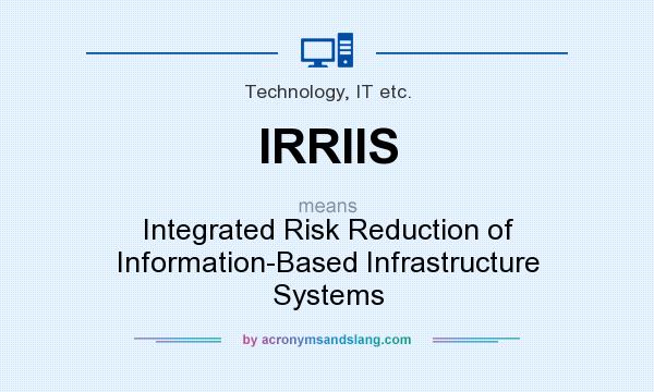 What does IRRIIS mean? It stands for Integrated Risk Reduction of Information-Based Infrastructure Systems