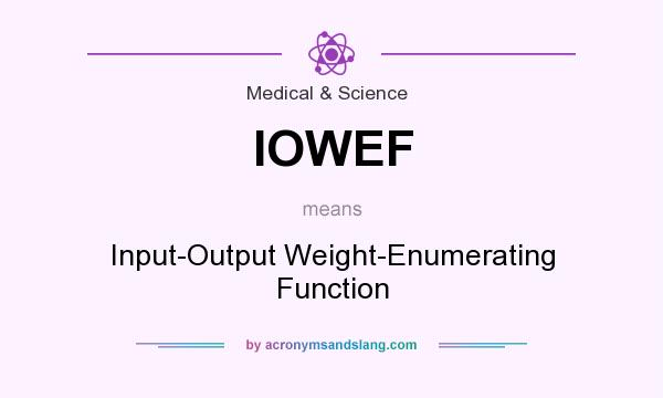 What does IOWEF mean? It stands for Input-Output Weight-Enumerating Function