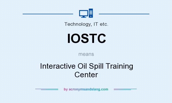 What does IOSTC mean? It stands for Interactive Oil Spill Training Center