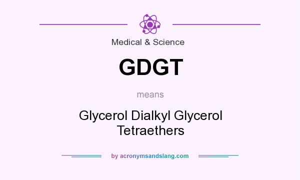 What does GDGT mean? It stands for Glycerol Dialkyl Glycerol Tetraethers