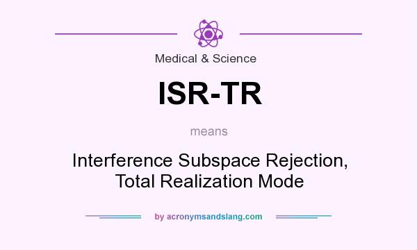 What does ISR-TR mean? It stands for Interference Subspace Rejection, Total Realization Mode