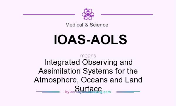 What does IOAS-AOLS mean? It stands for Integrated Observing and Assimilation Systems for the Atmosphere, Oceans and Land Surface