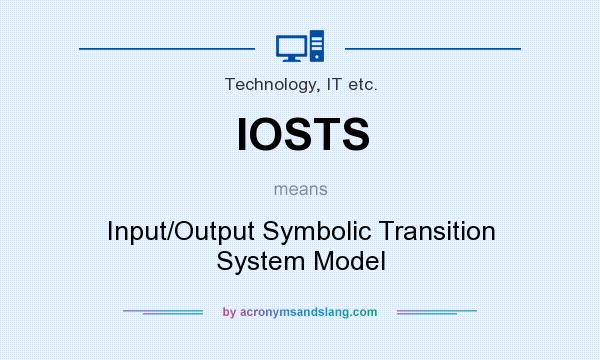 What does IOSTS mean? It stands for Input/Output Symbolic Transition System Model
