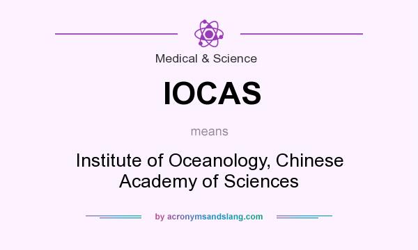 What does IOCAS mean? It stands for Institute of Oceanology, Chinese Academy of Sciences