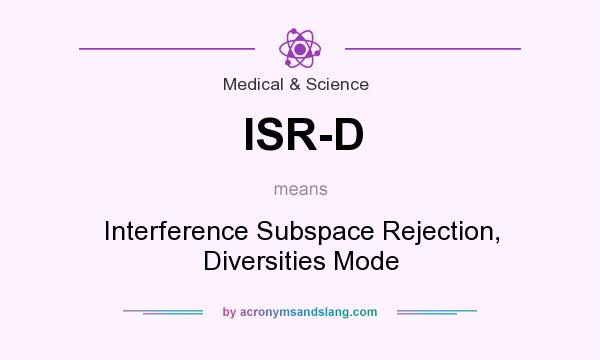 What does ISR-D mean? It stands for Interference Subspace Rejection, Diversities Mode