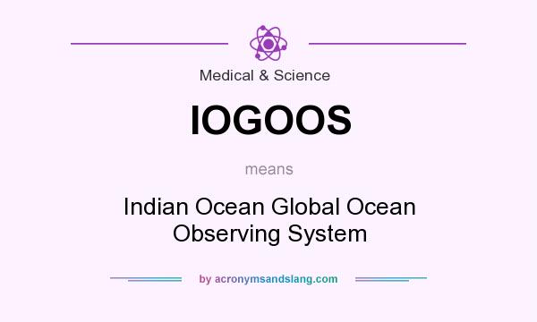 What does IOGOOS mean? It stands for Indian Ocean Global Ocean Observing System