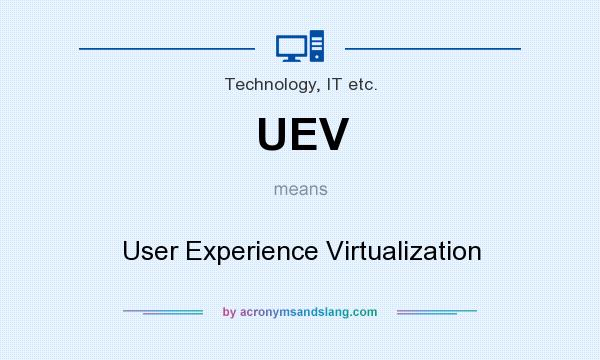 What does UEV mean? It stands for User Experience Virtualization