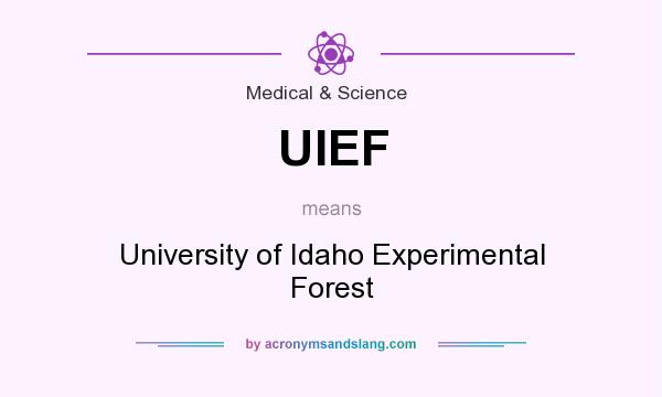 What does UIEF mean? It stands for University of Idaho Experimental Forest