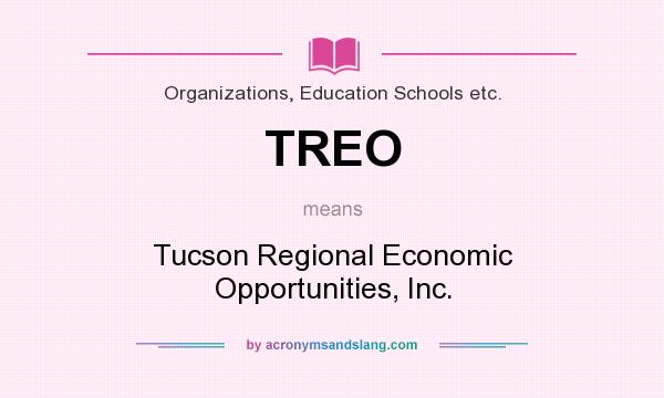 What does TREO mean? It stands for Tucson Regional Economic Opportunities, Inc.
