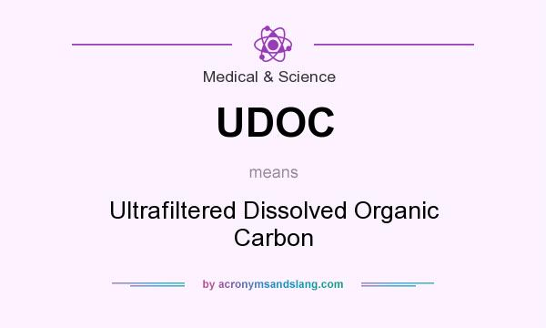 What does UDOC mean? It stands for Ultrafiltered Dissolved Organic Carbon