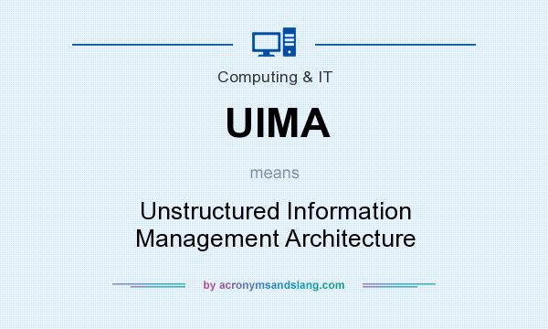 What does UIMA mean? It stands for Unstructured Information Management Architecture