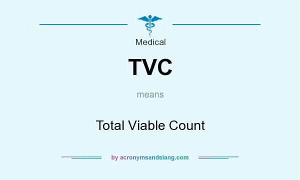 What does TVC mean? It stands for Total Viable Count