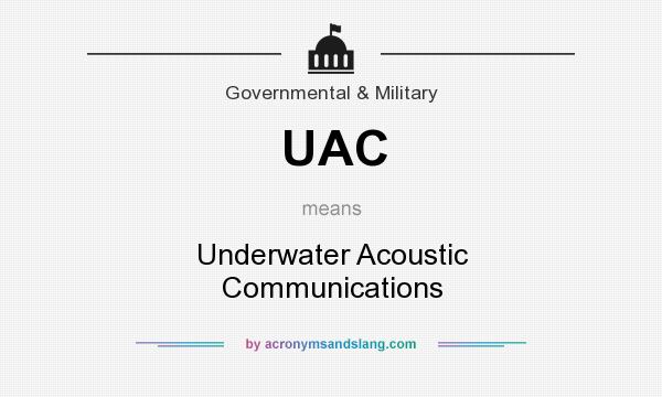 What does UAC mean? It stands for Underwater Acoustic Communications