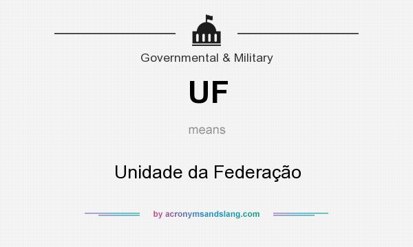 What does UF mean? It stands for Unidade da Federação