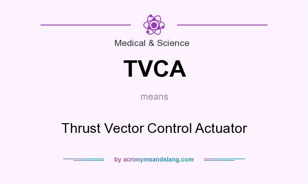 What does TVCA mean? It stands for Thrust Vector Control Actuator