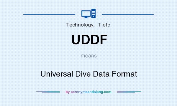 What does UDDF mean? It stands for Universal Dive Data Format