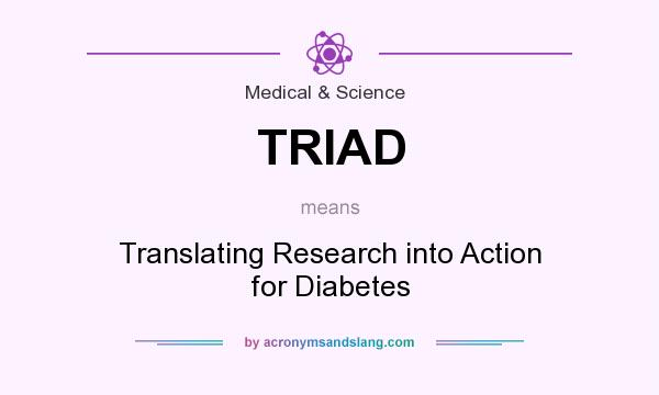 What does TRIAD mean? It stands for Translating Research into Action for Diabetes