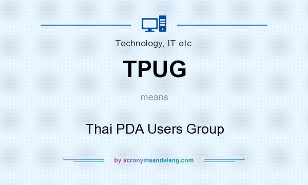 What does TPUG mean? It stands for Thai PDA Users Group