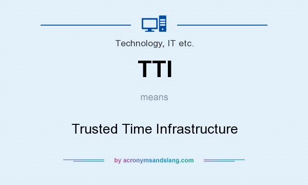 What does TTI mean? It stands for Trusted Time Infrastructure