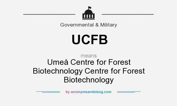 What does UCFB mean? It stands for Umeå Centre for Forest Biotechnology Centre for Forest Biotechnology