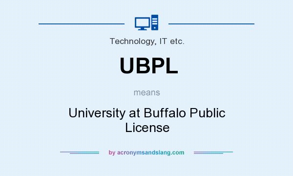 What does UBPL mean? It stands for University at Buffalo Public License