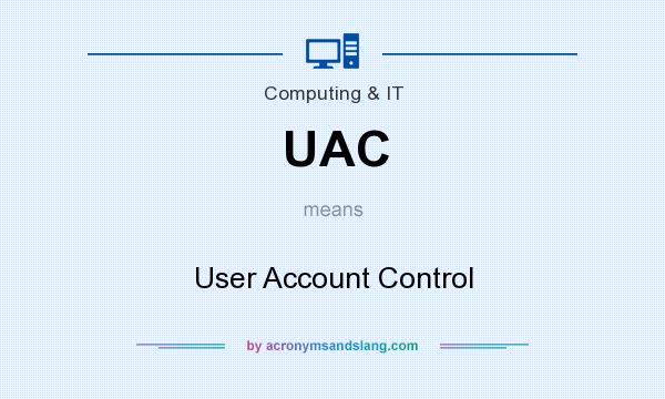 What does UAC mean? It stands for User Account Control