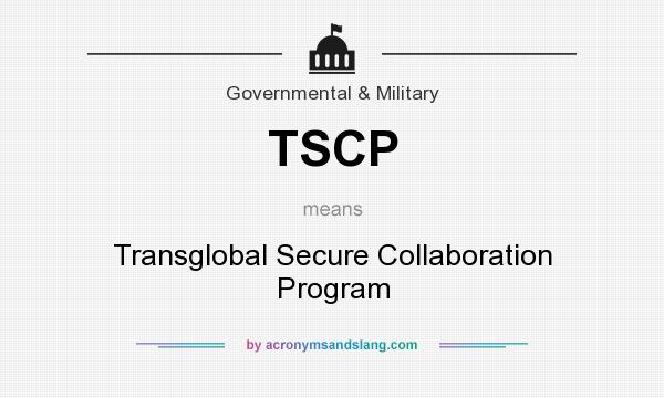 What does TSCP mean? It stands for Transglobal Secure Collaboration Program