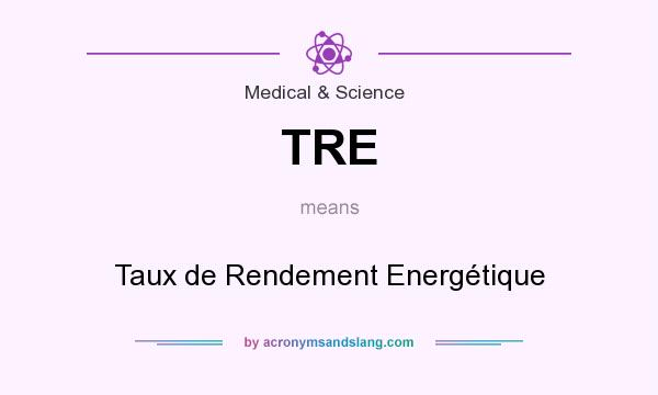What does TRE mean? It stands for Taux de Rendement Energétique