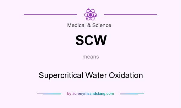 What does SCW mean? It stands for Supercritical Water Oxidation