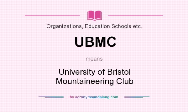What does UBMC mean? It stands for University of Bristol Mountaineering Club