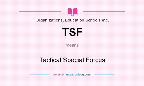 What does TSF mean? It stands for Tactical Special Forces